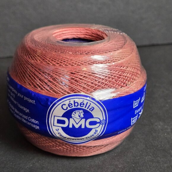 DMC Cebelia France Crochet Double Mercerized Cotton Thread Size 30 Pink 569 Yds - Picture 1 of 7
